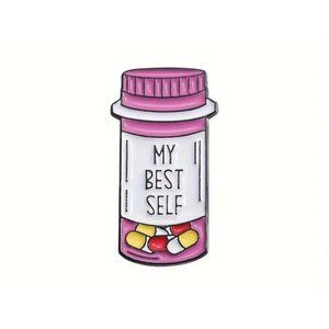 "My Best Self" Motivational Enamel Brooch Pin for Bags Clothing - Perfect Gift
